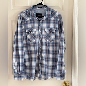 American Eagle Outfitters Men's Plaid Shirt Vintage Fit 100% Cotton Sz L